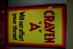 Vintage Craven "Ä" Cigarettes Enamel Advertising Sign.