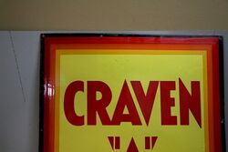 Vintage Craven  Cigarettes Enamel Advertising Sign