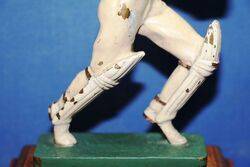 Vintage Cricket Cold Painted Bronze Batsman 