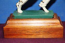 Vintage Cricket Cold Painted Bronze Batsman 