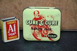 Vintage Cure-C-Cure Repair Pack Pictorial Tin.