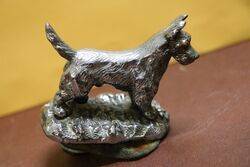 Vintage Desmo Car Mascot in the form of a Scottie Dog,