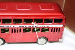 Vintage Double Decker Bus MF185 Friction Tin Toy