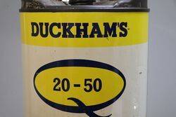 Vintage Duckhams 2050 Motor Oil 5 Gallon Drum in Good Condition 