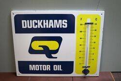 Vintage Duckhams Motor Oil Enamel Thermometer. #