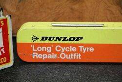 Vintage Dunlop Long Cycle Tyre Repair Outfit Tin