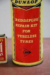 Vintage Dunlop Reddiplug Repair Kit Tin