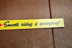 Vintage Dunlop Saddles Shelf Strip Sign 
