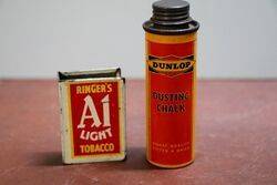 Vintage Dunlop Small Dusting Chalk Tin.
