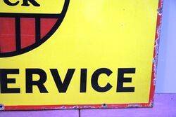 Vintage Dunlop Stock Tyre Service Enamel Adv Sign 
