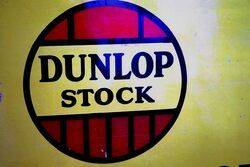 Vintage Dunlop Stock Tyre Service Enamel Adv Sign 