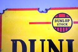 Vintage Dunlop Tyre Enamel Advertising Sign 