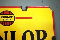 Vintage Dunlop Tyre Enamel Advertising Sign 