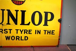 Vintage Dunlop Tyre Enamel Advertising Sign 
