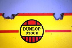 Vintage Dunlop Tyre Enamel Advertising Sign 