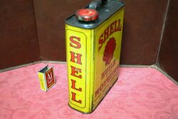 Vintage Early French Shell Motor Oil 2 litre Tin