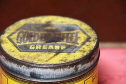 Vintage Early Golden Fleece HEX One Pound Grease Tin