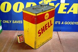 Vintage Early Shell Vitrea Oil 31 One Gallon Tin