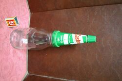 Vintage Embossed Castrol L 20W30 Motor Oil Quart Bottle