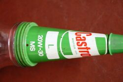 Vintage Embossed Castrol L 20W30 Motor Oil Quart Bottle