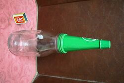 Vintage Embossed Castrol L 20W30 Motor Oil Quart Bottle