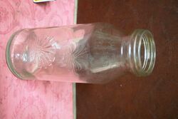 Vintage Embossed Shell 1 quart Oil Bottle