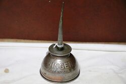 Vintage Embossed Singer Thumb Pump Oiler with 3-1/2" Spout.