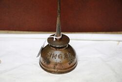 Vintage Embossed Singer Thumb Pump Oiler with 3-1/2" Spout.