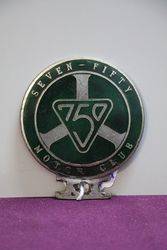 Vintage Enamel Car Badge - 750 Motor Club Austin 7 Motor Racing Club 