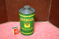 Vintage Energol Motor Oil 40 One Quart Canister Tin
