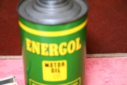 Vintage Energol Motor Oil 40 One Quart Canister Tin