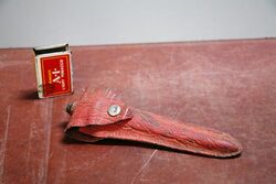 Vintage Engine Compression Gauge with Original Pouch.