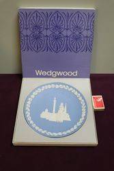 Vintage English Wedgwood Christmas 1970 Plate With Original Box 