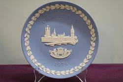 Vintage English Wedgwood Christmas 1974 Plate With Original Box 