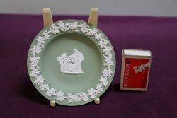 English Wedgwood Green Jasper Ware Miniature Plate 