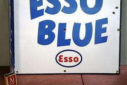 Vintage Esso Blue Double Sided Enamel Sign 