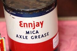 Vintage Esso ENNJAY Mica Axle Grease 1lb Tin