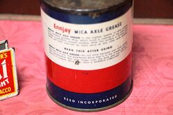 Vintage Esso ENNJAY Mica Axle Grease 1lb Tin