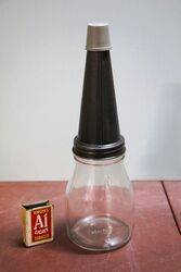 Vintage Esso Tin Top on a Pint Oil Bottle