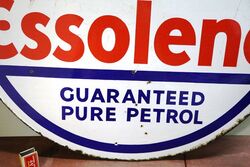 Vintage Essolene Pure Petrol Double Sided Enamel Sign 