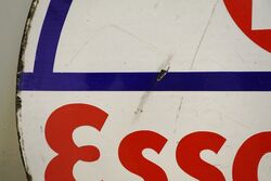 Vintage Essolene Pure Petrol Double Sided Enamel Sign 