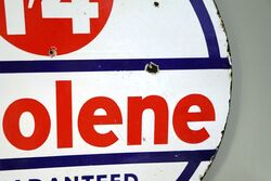 Vintage Essolene Pure Petrol Double Sided Enamel Sign 