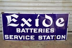 Vintage Exide Batteries Service Station Advertising Sign 