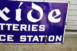 Vintage Exide Batteries Service Station Advertising Sign 