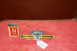 Vintage FORD V8 Hastings Deering Badge By H.R. Hobson Melb.