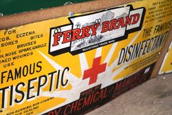 Vintage Ferry Brand AntisepticDisinfectant Enamel Sign 