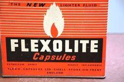Vintage Flexolite Lighter Fluid Dispensing Tin 
