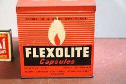 Vintage Flexolite Lighter Fluid Dispensing Tin 