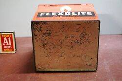 Vintage Flexolite Lighter Fluid Dispensing Tin 