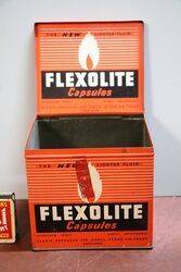Vintage Flexolite Lighter Fluid Dispensing Tin 